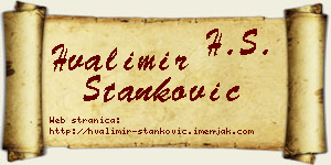 Hvalimir Stanković vizit kartica